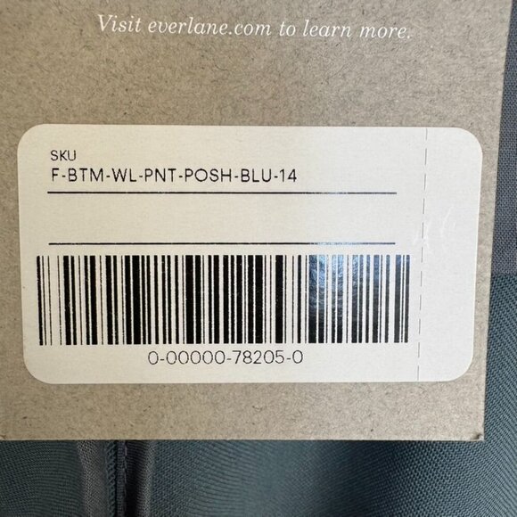 Everlane The ’80s Italian Wool Straight Leg Pleat Front Trousers Plus Size 14 - Picture 13 of 14